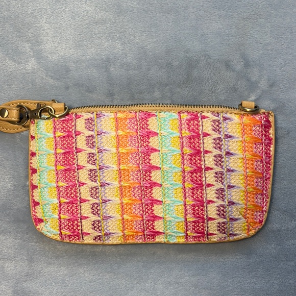 Joy Susan Colorful Woven Clutch with Tan Accents - Picture 4 of 10